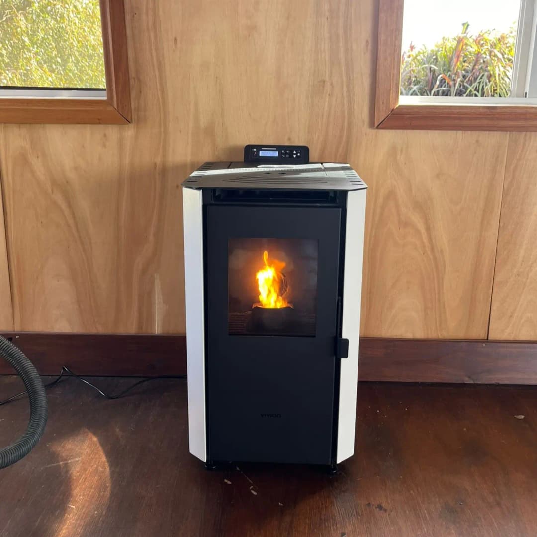 Imagen de estufa de pellet moderna